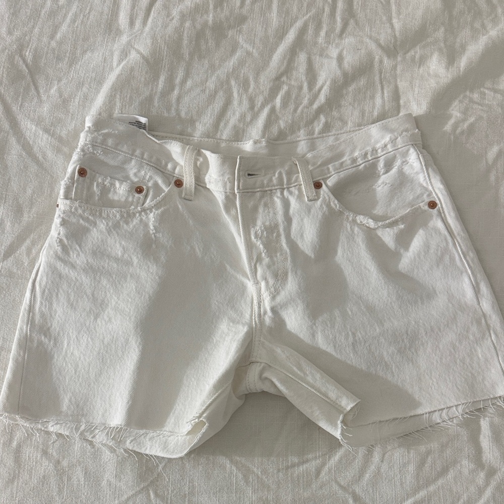 Levi's White Jean Shorts for Women